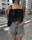 Tie Lace Layered Top Sleeveless