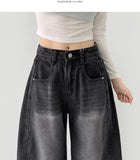 Cut Line Vintage Balloon Wide Denim Pants