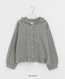 Tlander Check Frill Hood Long Sleeve Shirt
