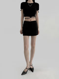 Libra Jersey Miniskirt