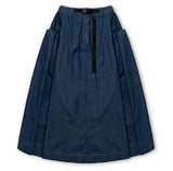 [AG.W] Belt Bloom Denim Skirt