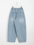 [unisex] Tihuti Banding Washing Balloon Wide Denim Pants