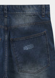 CRUCIA AGING WIDE DENIM PANTS