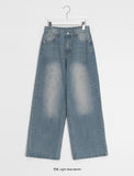Jyujulo Washing Denim Wide Pants