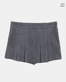 Elon Wool Pleated Mini Skirt