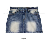 Ant Row Washing Denim Mini Skirt