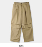 Poten Washing Balloon Pintuck Wide Pants