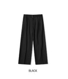 Terry Two-Tuck Belted Slacks