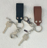 Real leather keyring
