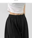 Side Pin Tuck Volume Up Balloon Wide Banding Pants