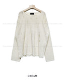 Ruffle vintage damage knit