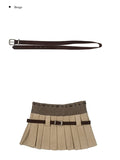 [Belt SET] Saron Corduroy Belt Mini Skirt