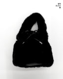 Rotu Fur Ribbon String Tote Cross Shoulder Bag