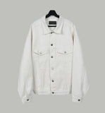 Oversize denim jacket White