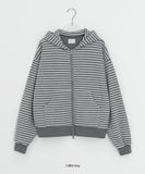 Mobet Stripe Two-Way Hood Zip-Up