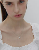 Essence Silver Moissanite Floria Necklace