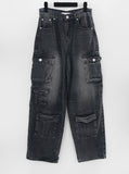 Leaker Wide Cargo Denim