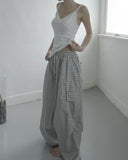 Utility Check Cargo Balloon Pants