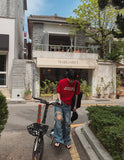 Road Damage Wide Denim Pants