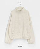 [BAONHAUS] Mervenkey Waffle Corduroy Collar Zip-Up Jumper