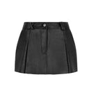[mnem] Wisp Leather Skirt