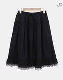 Camille Lace Tiered Flare Midi Skirt