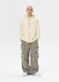 DAGGER MESH HOOD ZIP UP KNIT