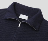 Yuo high neck half zip-up knit