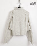 Ankha button knitwear Turtleneck sleeveless bolero set