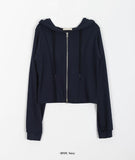 Dimmed incision two-way hood zip-up