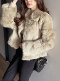 [Real Rabbit] Kerot Collar Short Fur Jacket