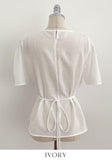 Illien Round Cross Wrap Blouse