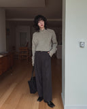 Tei Brushed Two Pin Tuck Slacks