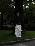 Autumn Lace Tiered Unbalanced Skirt