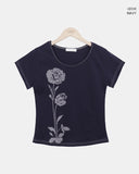 Yurem Rose Silver Short Sleeve T-shirt