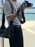 Neo stripe half knit