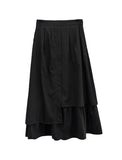 Celine Layered Unbalanced Long Skirt