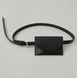 Matte Leather Mini Pocket Belt Bag