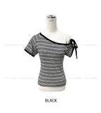 Tio Stripe Strap Overshoulder Tee