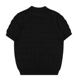 Cable open collar knit