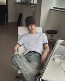 Even Wrinkle Layered Short Sleeve T-shirt