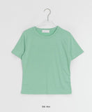 Kayari Color Basic Layered Crop Short Sleeve Tee