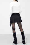 Roteo Unbalance Shirring Brushed Skirt