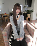 Tomin Stripe Color Matching Knit Muffler
