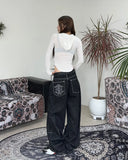Carter's embroidered denim pants