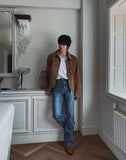 Ready f/w epaulette suede jacket