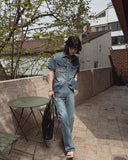 Terne semi wide denim pants