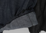 High neck denim vest