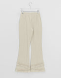 Homes Ribbed Frill Bootcut Banding Pants