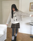 [Brushed] Blitz check pleated mini skirt